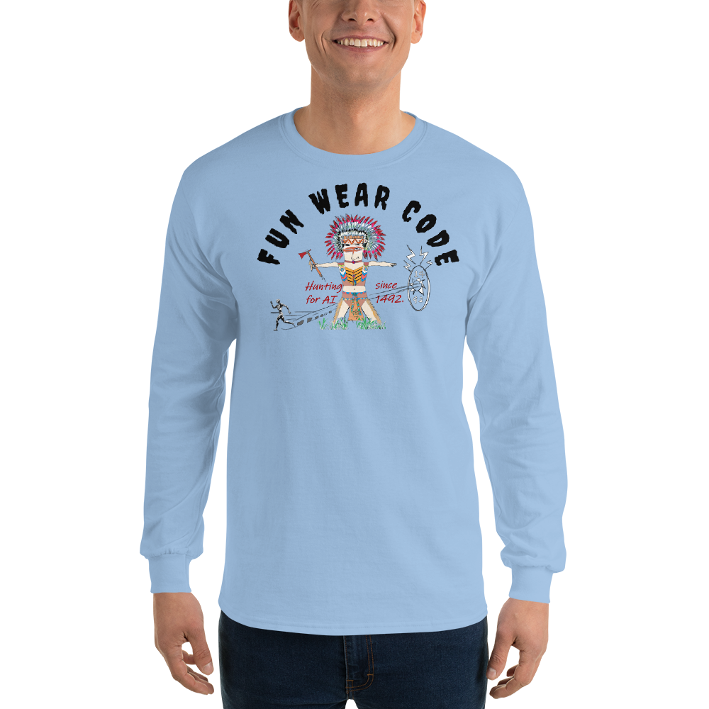 Cozy Long Sleeve Sweatshirt – Special Edition American Indian Graphic Sweatshirt | FunWearCode