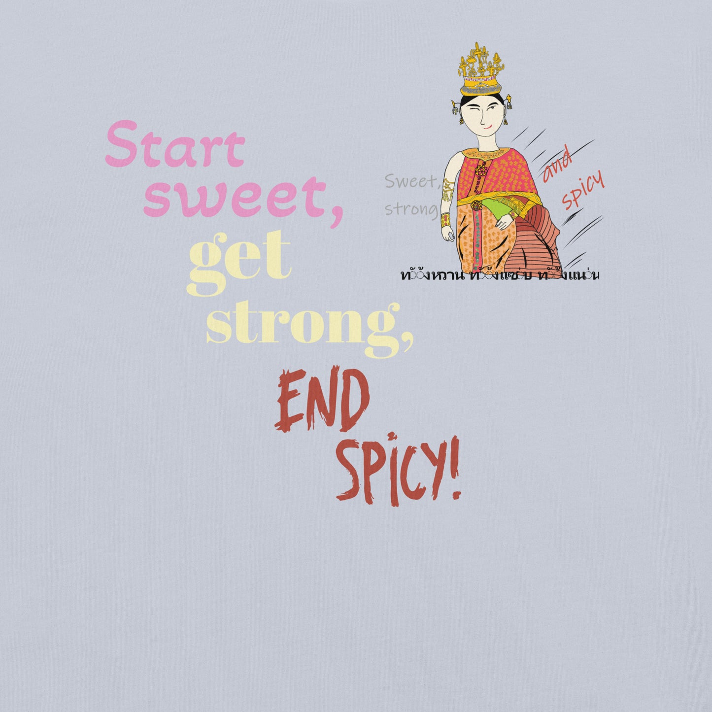 Fun Softstyle T-Shirt - Playful Thai Lady Graphic Tee | FunWearCode