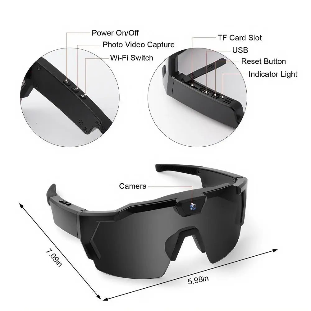 HD Camera Sports Glasses — Hands-Free Video for Cycling, Hiking & Outdoor | FunWearCode