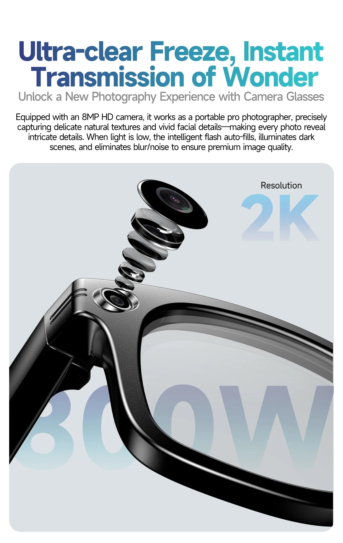 Upgraded Smart Sunglasses Unisex - Camera Video AI Interaction Translation Bluetooth Call | FunWearCode's Selection