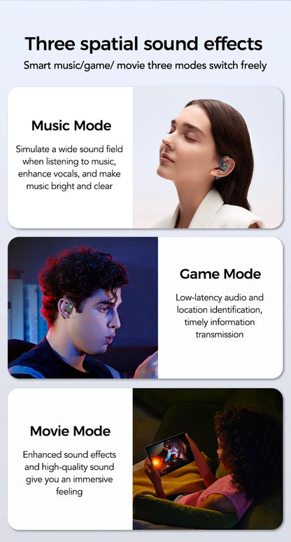 AI Translator Earbuds – Open-Ear Wireless Headphones with 140-Language Real-Time Translation