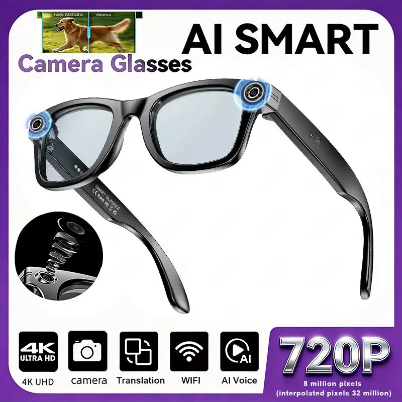 Upgraded Smart Sunglasses Unisex - Camera Video AI Interaction Translation Bluetooth Call | FunWearCode's Selection