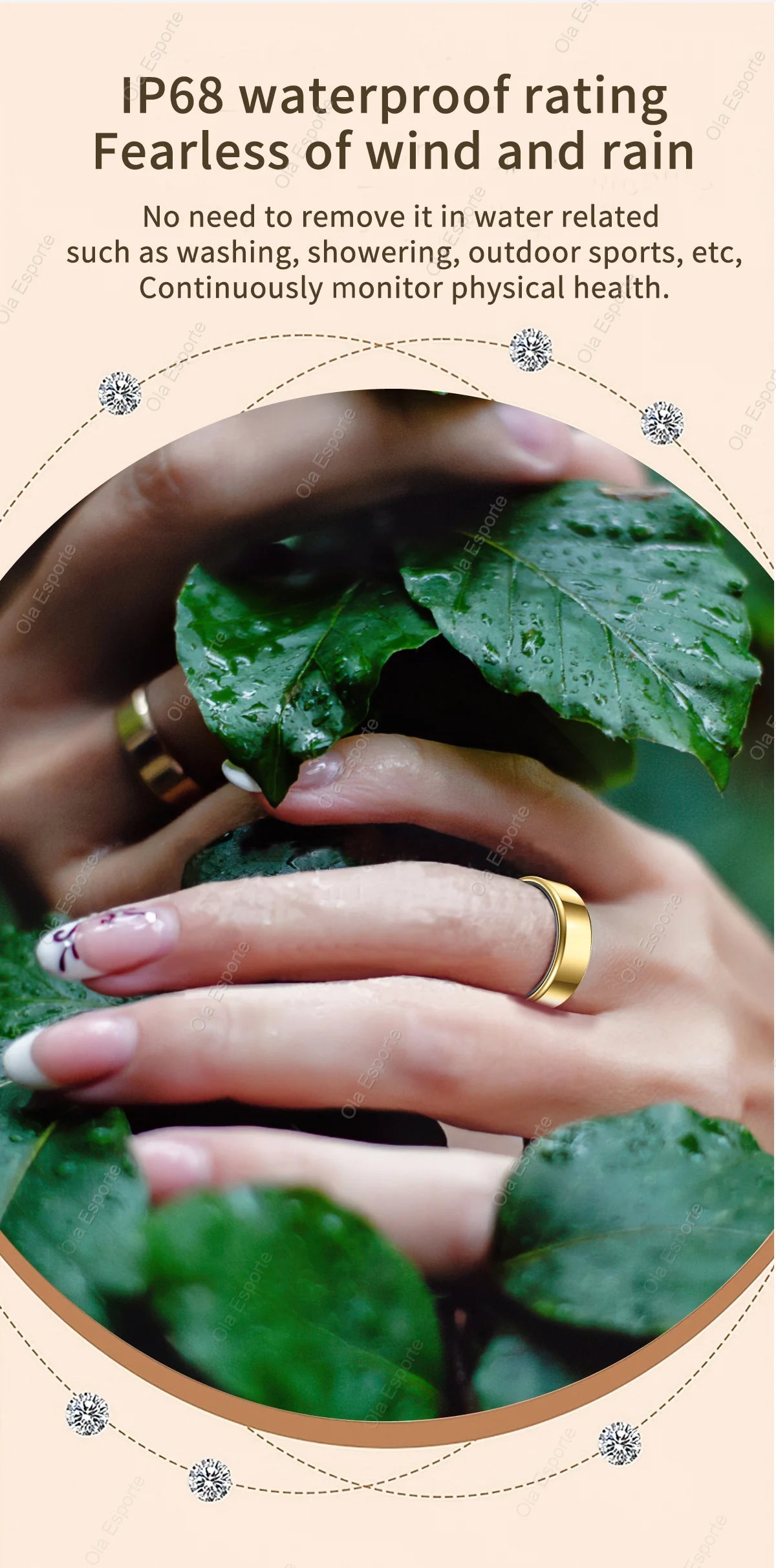 Smart Health Ring – Waterproof Fitness Tracker for Heart Rate, Sleep & Activity Monitoring