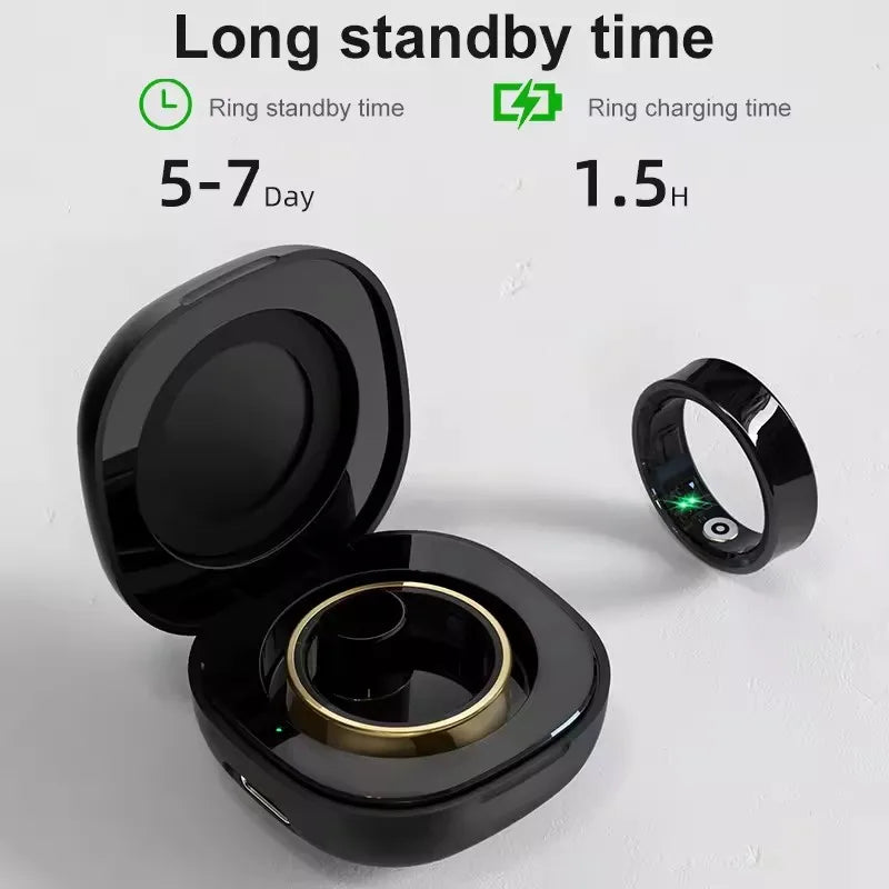 Smart Health Ring – Waterproof Fitness Tracker for Heart Rate, Sleep & Activity Monitoring