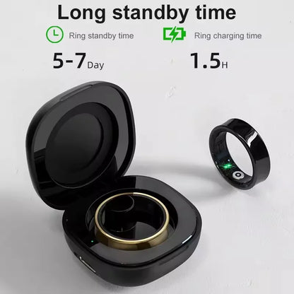 Smart Health Ring – Waterproof Fitness Tracker for Heart Rate, Sleep & Activity Monitoring
