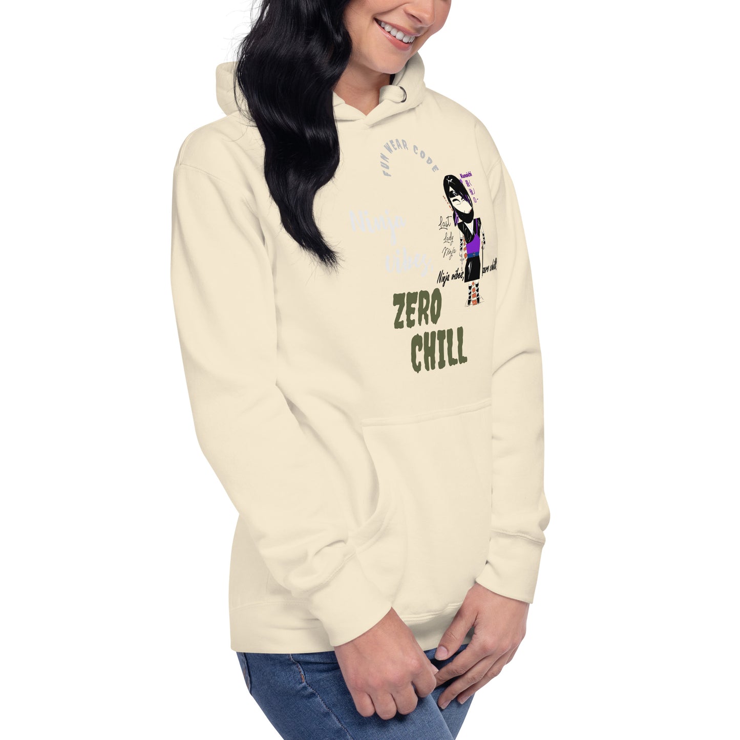 Soft & Warm Pullover Hoodie – Lady Ninja Graphic Design for Women | FunWearCode