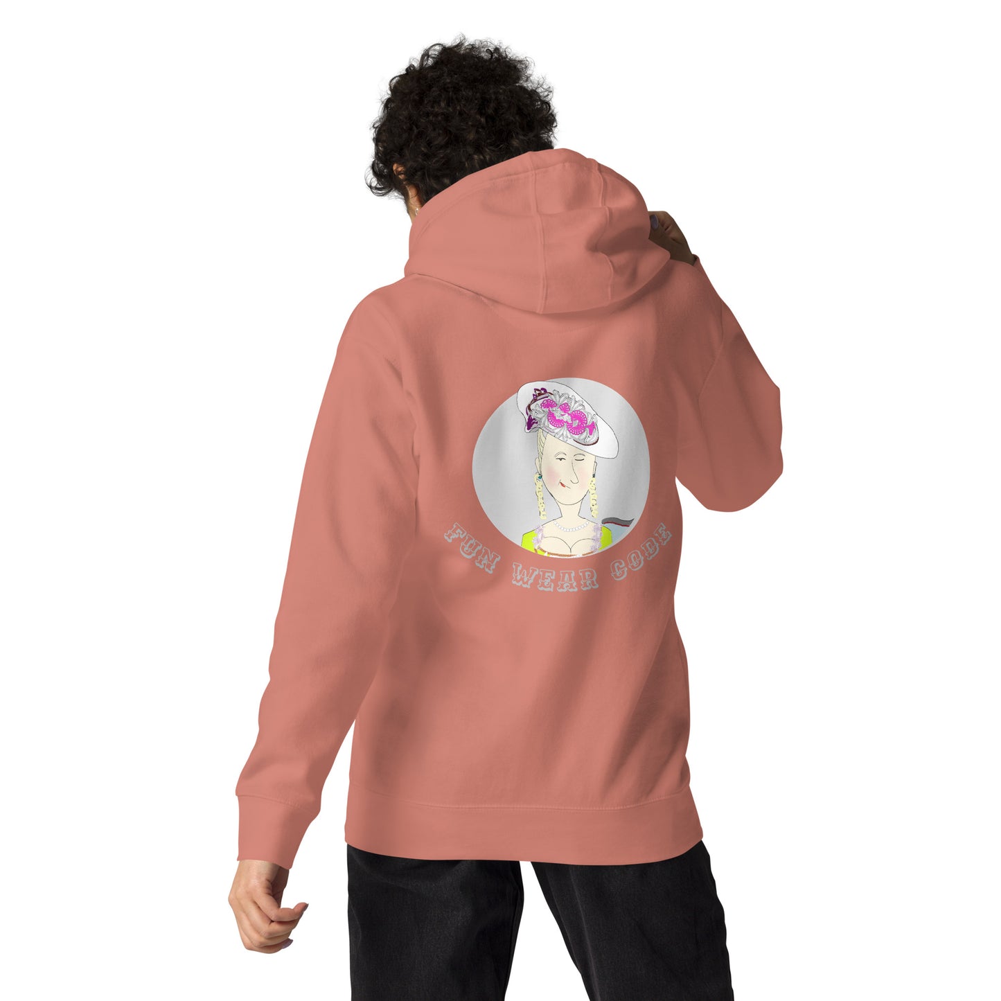 Trendy Vintage English Lady Hoodie – Stylish Retro Streetwear | FunWearCode