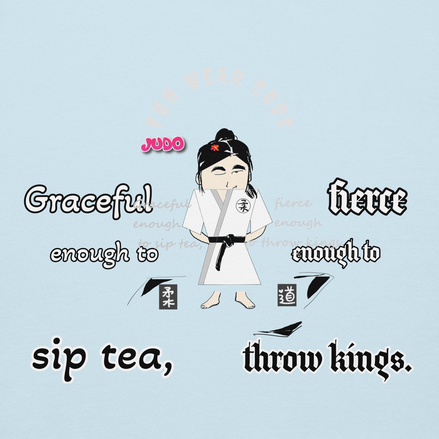 Judo Lady Graphic Cartoon Hoodie – Fun Martial Arts Sweatshirt | FunWearCode