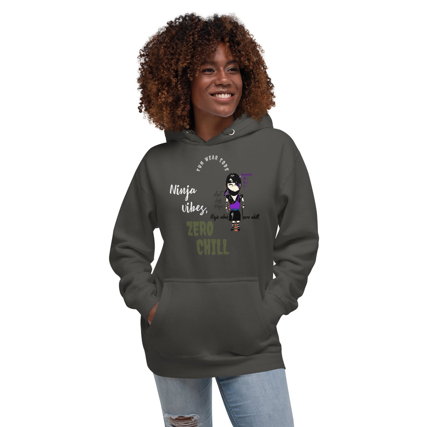 Soft & Warm Pullover Hoodie – Lady Ninja Graphic Design for Women | FunWearCode