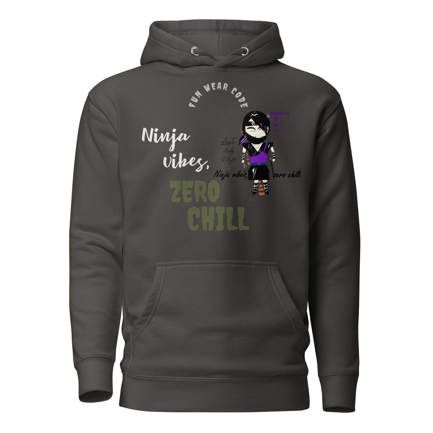 Soft & Warm Pullover Hoodie – Lady Ninja Graphic Design for Women | FunWearCode