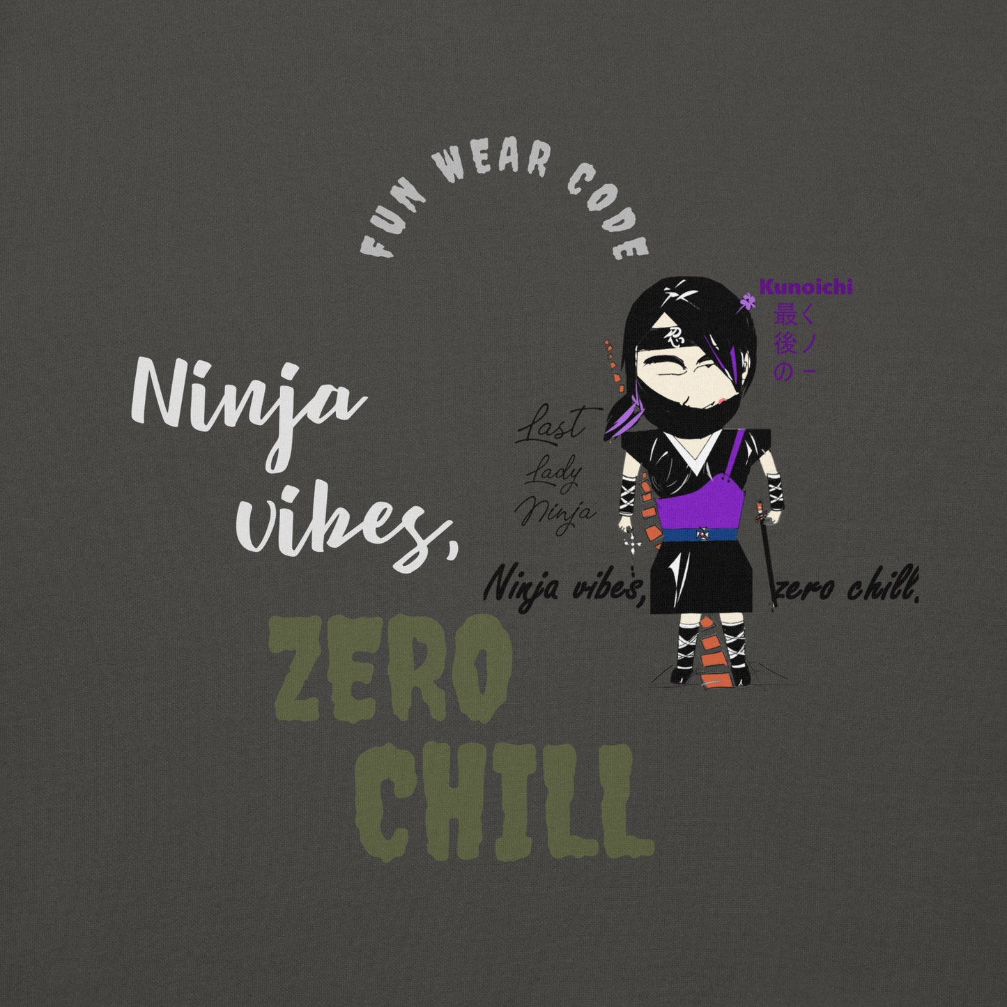 Soft & Warm Pullover Hoodie – Lady Ninja Graphic Design for Women | FunWearCode