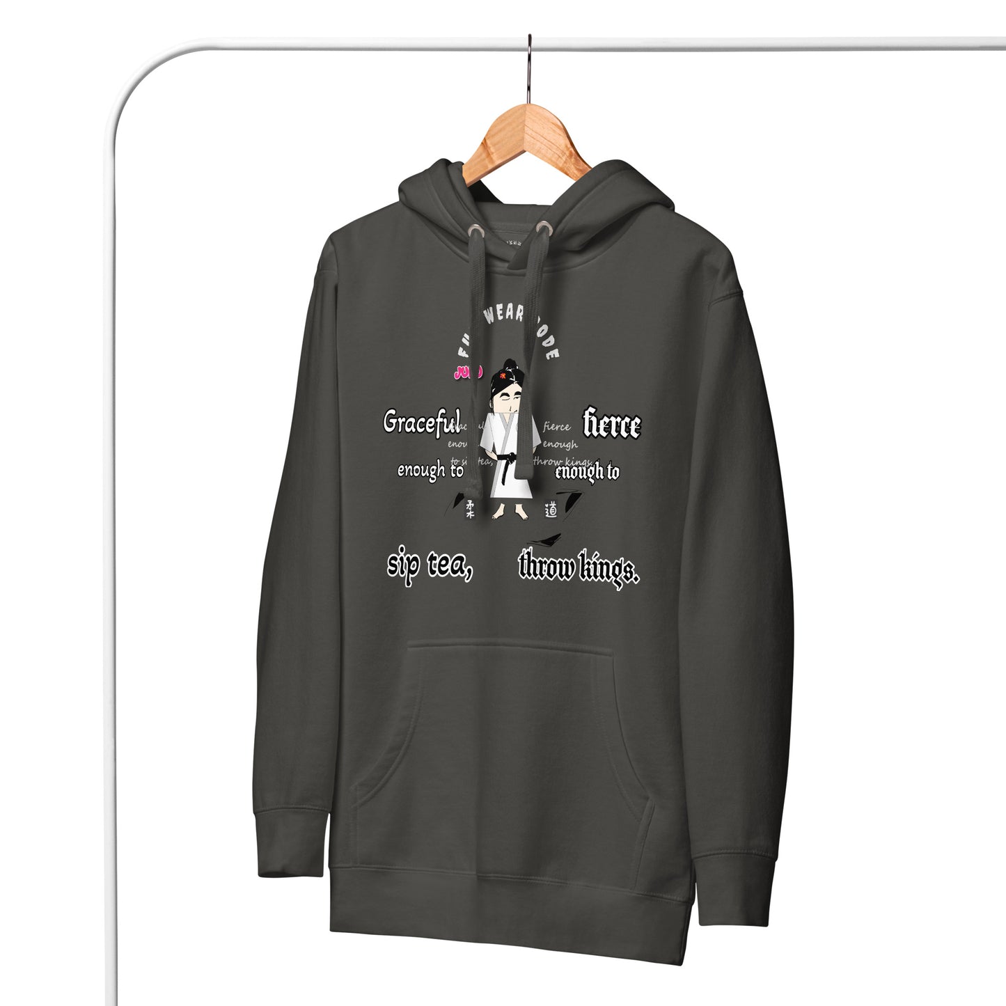 Judo Lady Graphic Cartoon Hoodie – Fun Martial Arts Sweatshirt | FunWearCode