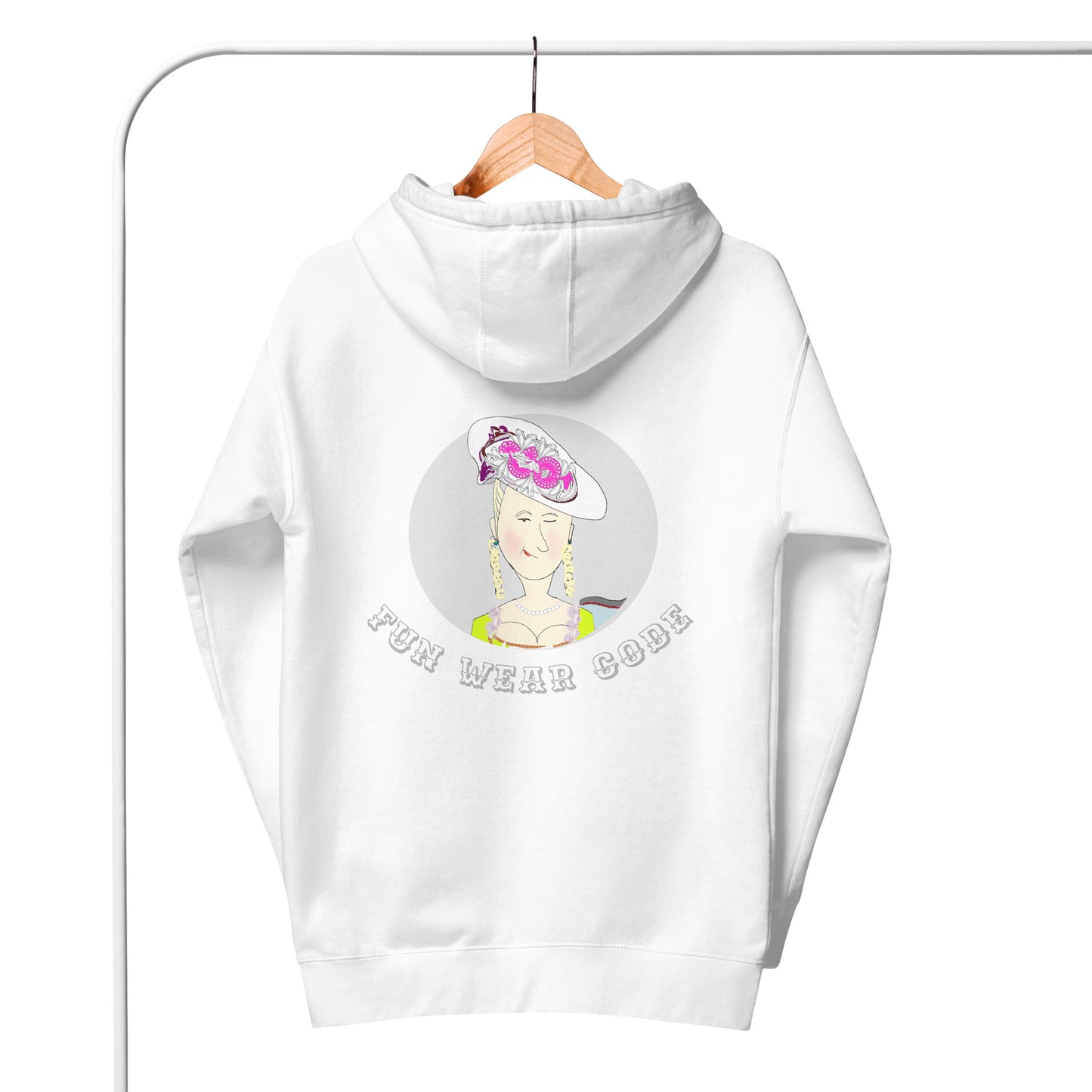 Trendy Vintage English Lady Hoodie – Stylish Retro Streetwear | FunWearCode