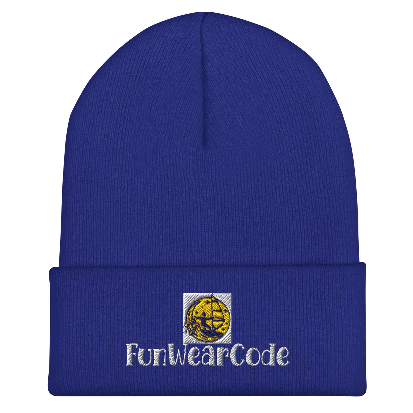 Cuffed Beanie (gray font) – Stylish Winter Knit Hat | FunWearCode