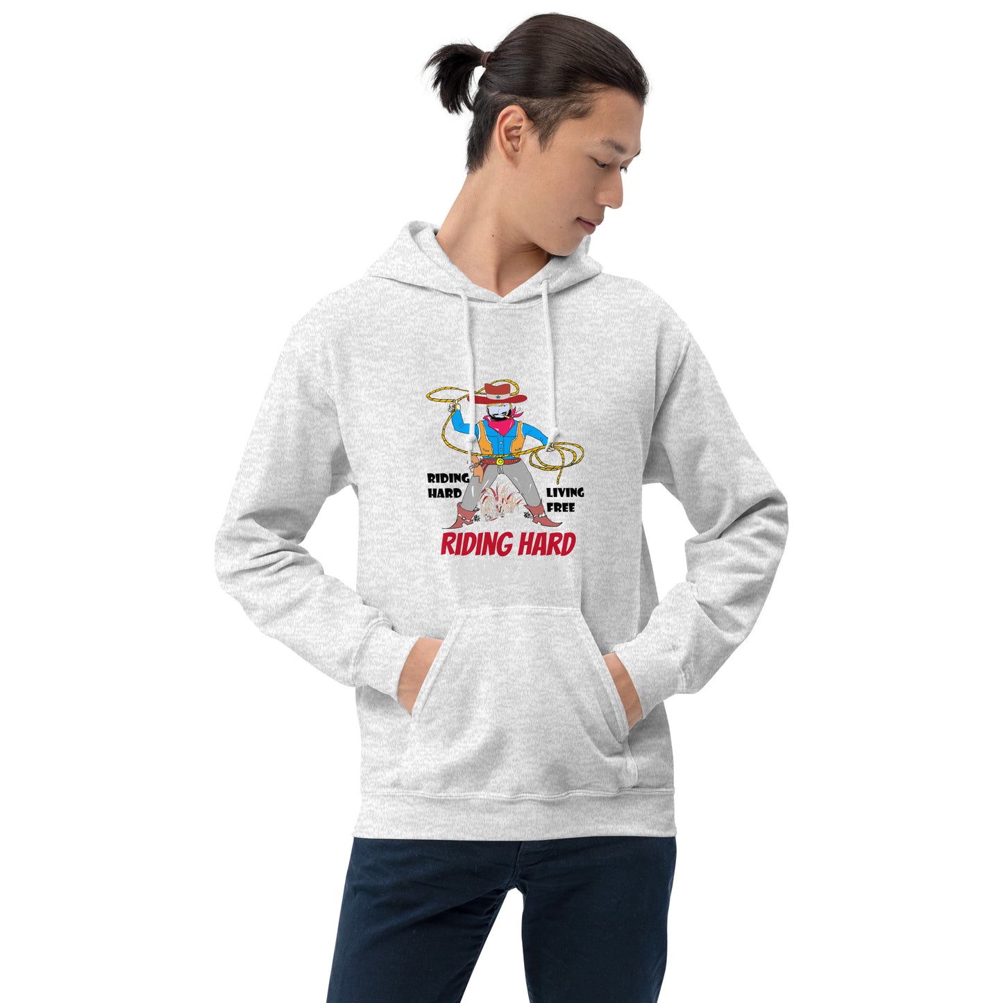 Unisex Cowboy Graphic Hoodie – Vintage Western Style Design | FunWearCode