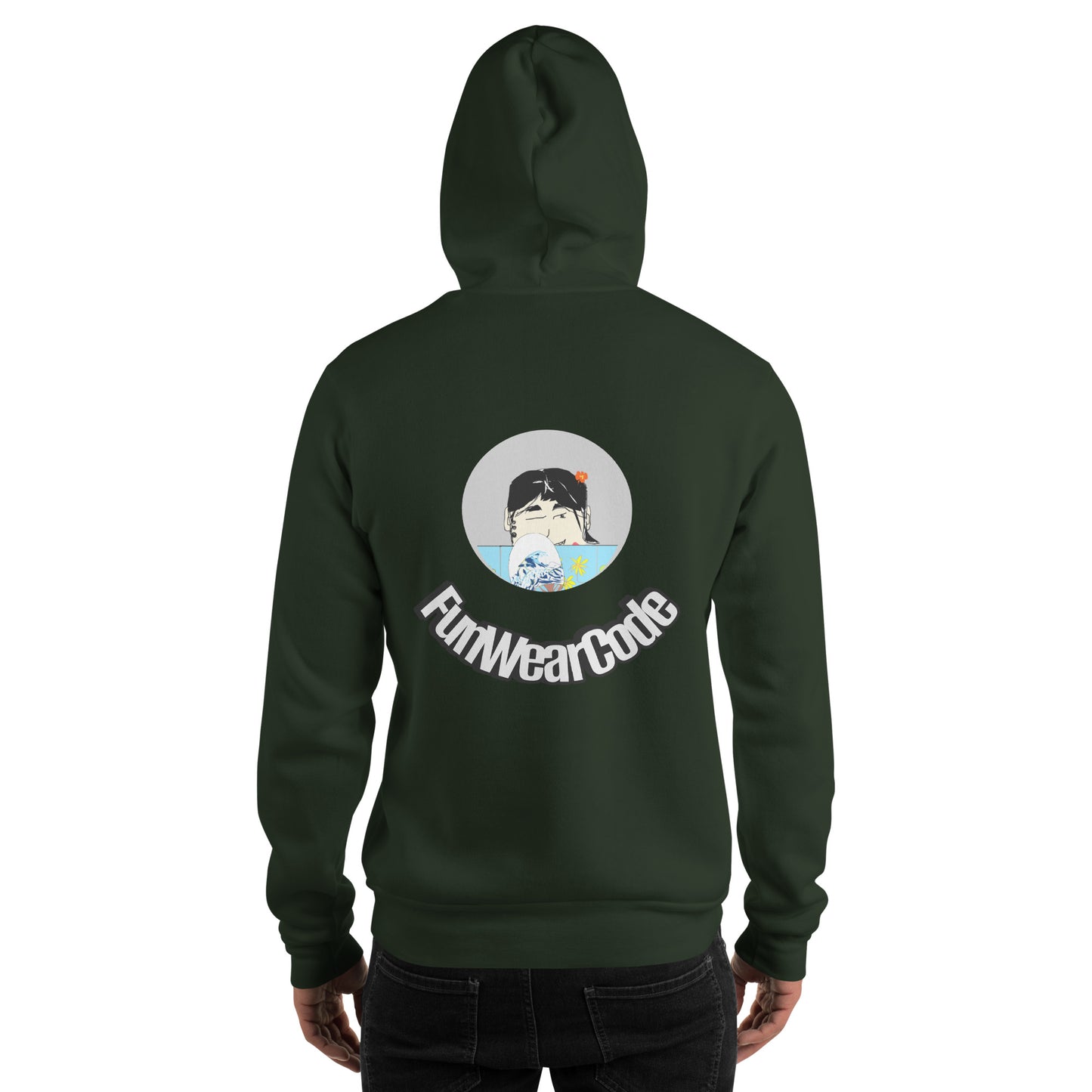 Unisex Japanese Yukata Graphic Hoodie – Fun Japanese Iconic Design | FunWearCode