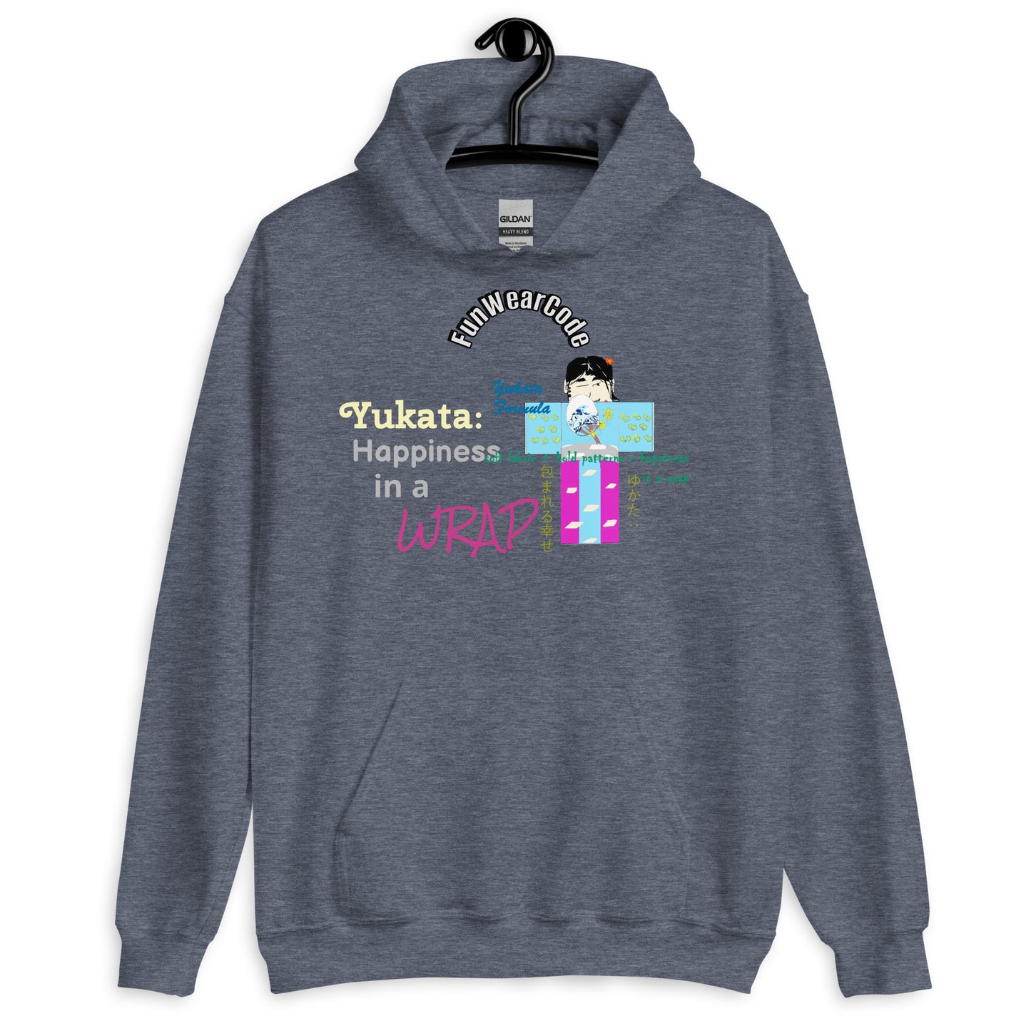 Unisex Japanese Yukata Graphic Hoodie – Fun Japanese Iconic Design | FunWearCode