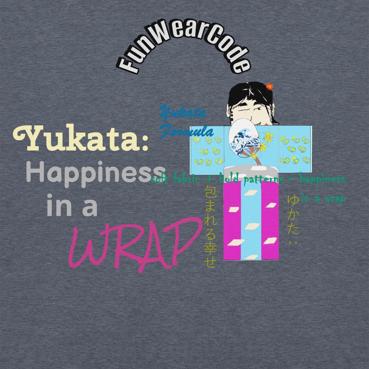 Unisex Japanese Yukata Graphic Hoodie – Fun Japanese Iconic Design | FunWearCode