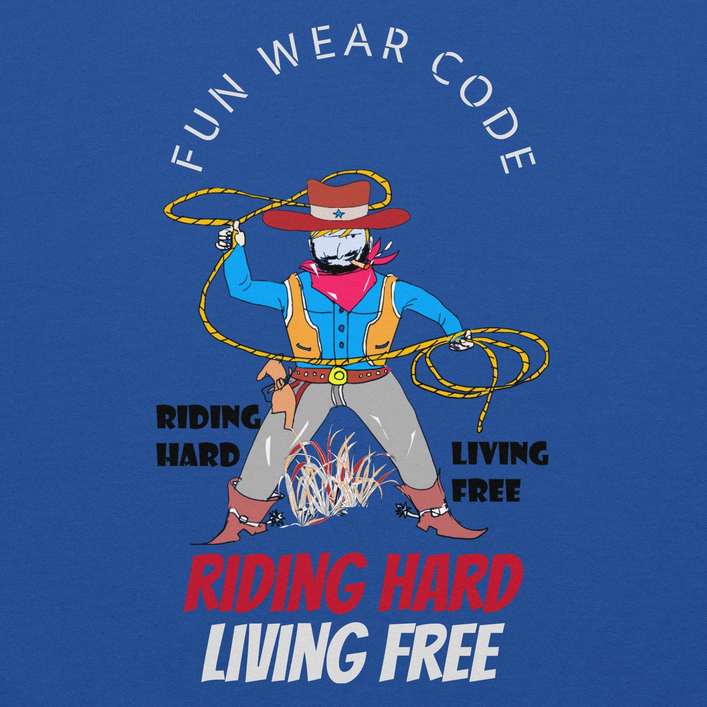 Unisex Cowboy Graphic Hoodie – Vintage Western Style Design | FunWearCode