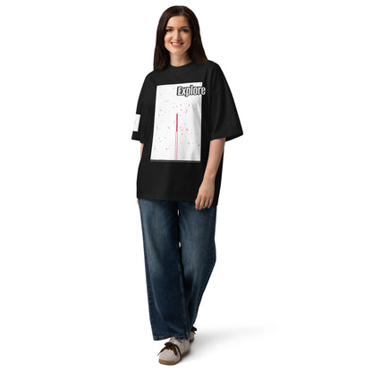 Unisex Organic Oversized High Neck T-Shirt — Human & Space 'Explore' Collection