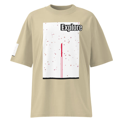 Unisex Organic Oversized High Neck T-Shirt — Human & Space 'Explore' Collection