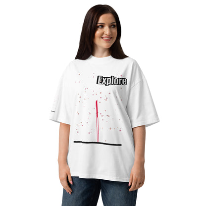 Unisex Organic Oversized High Neck T-Shirt — Human & Space 'Explore' Collection