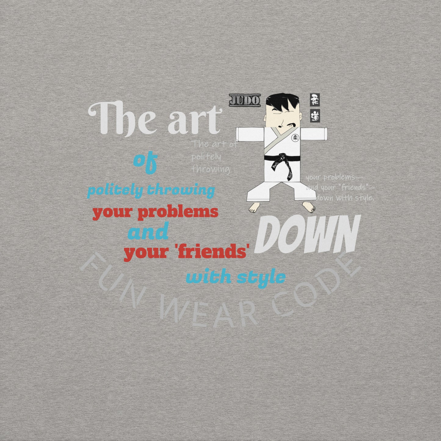 Judo Theme Long Sleeve Tee – Fun Martial Arts Shirt | FunWearCode