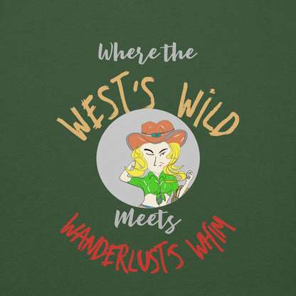 Premium Cozy Long Sleeve T-shirt – Classic Cowgirl Graphic Sweatshirt | FunWearCode