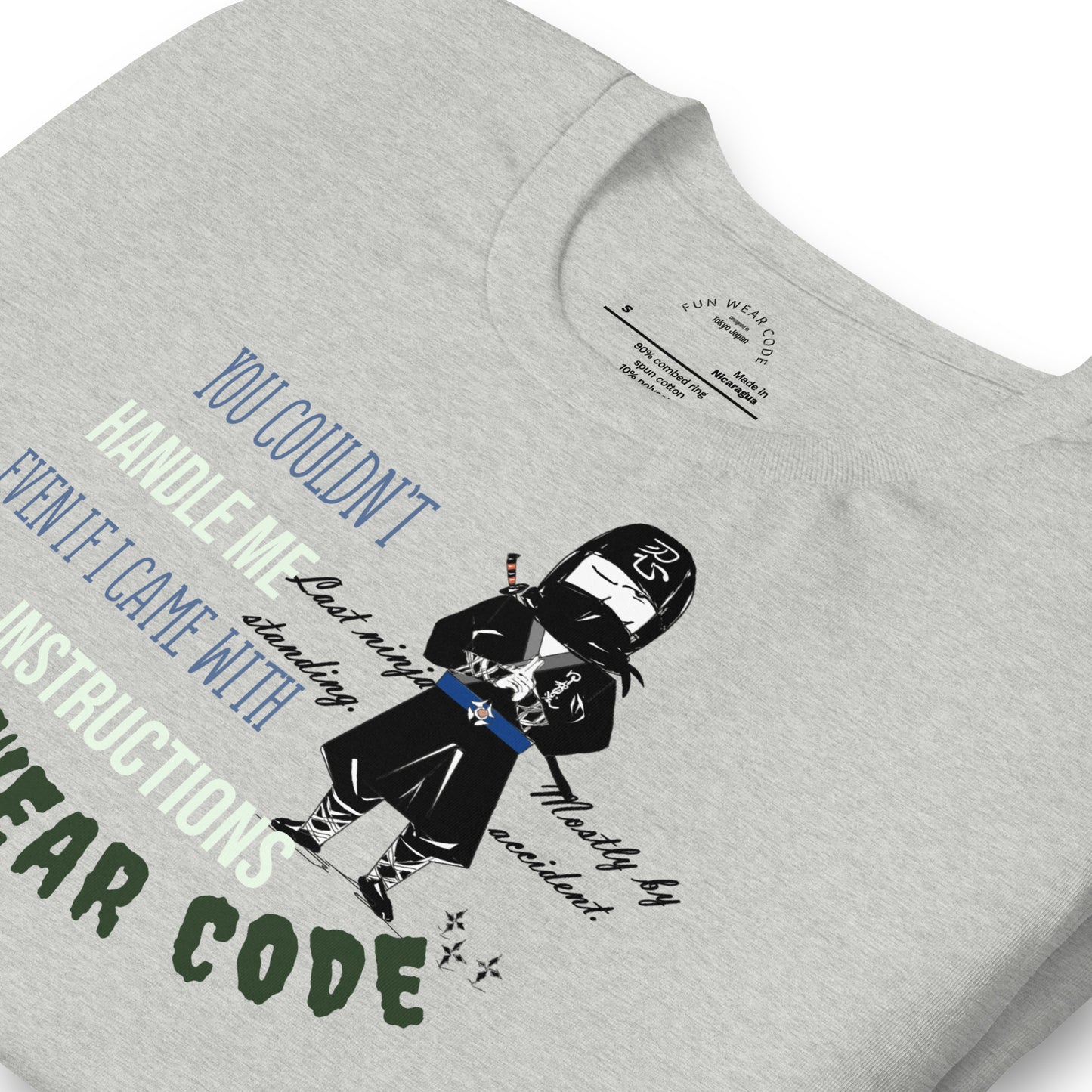 Playful Ninja Theme  T-Shirt – Japanese Martial Arts Iconic Tee | FunWearCode
