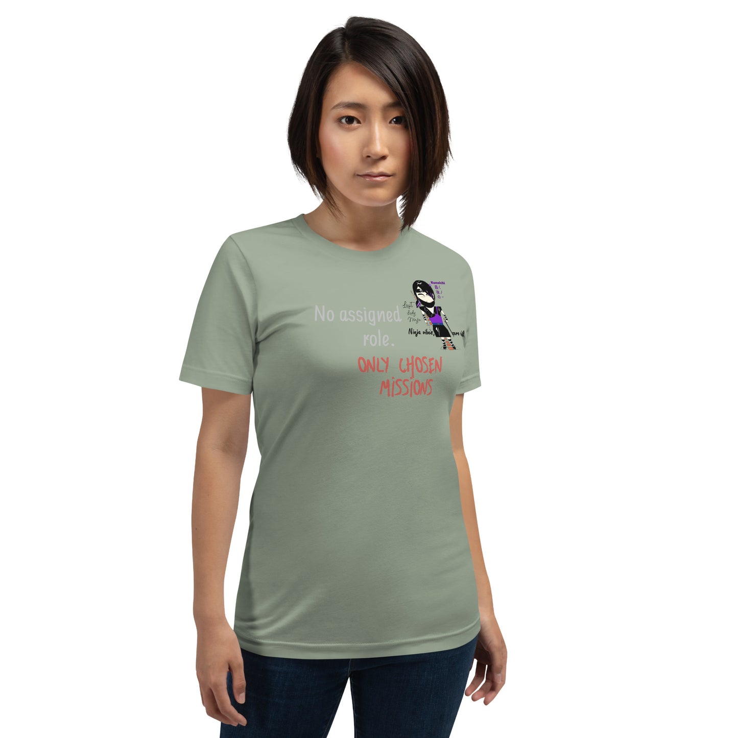 Women's Lady Ninja Graphic T-Shirt — Feminine Martial Arts Tee