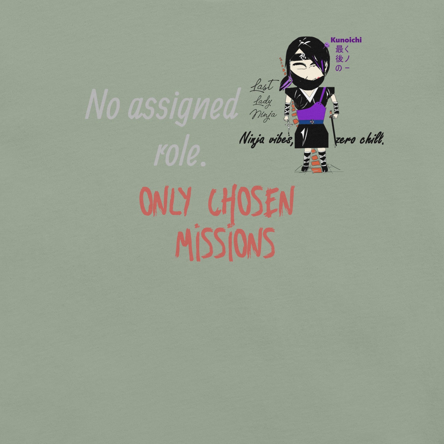 Women's Lady Ninja Graphic T-Shirt — Feminine Martial Arts Tee