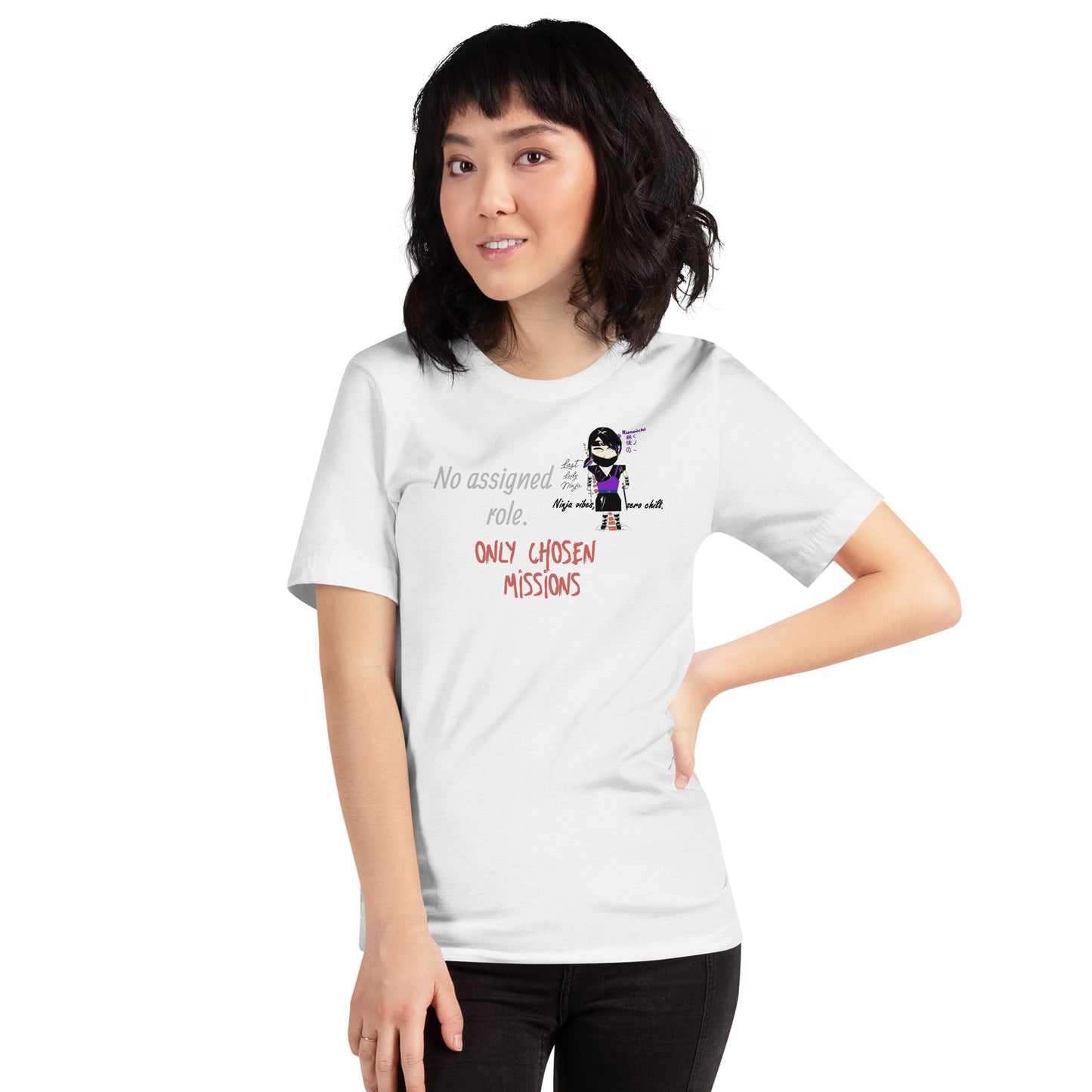 Women's Lady Ninja Graphic T-Shirt — Feminine Martial Arts Tee