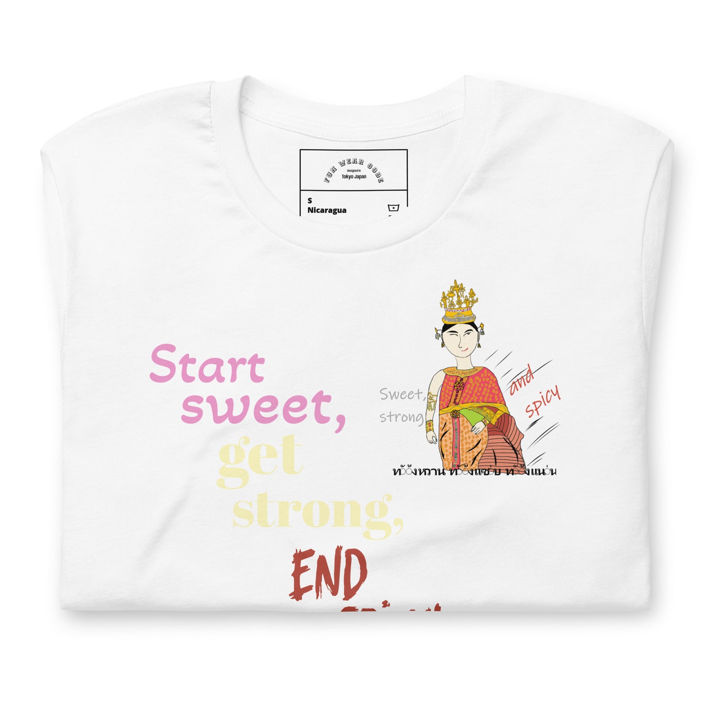 Fun Softstyle T-Shirt - Playful Thai Lady Graphic Tee | FunWearCode