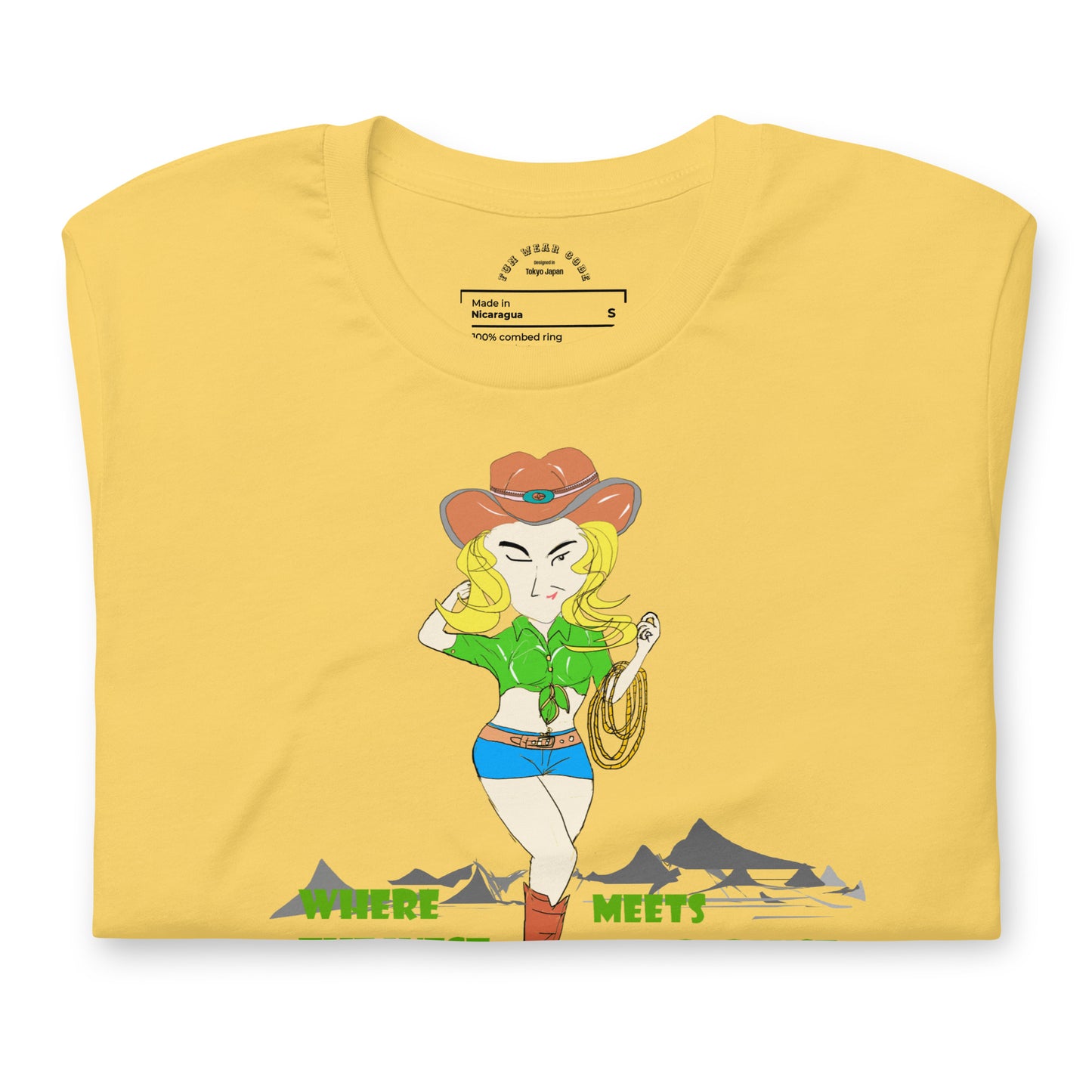 Cowgirl Graphic T-shirt - Classic American Style Tee for Fun-Loving Souls | FunWearCode