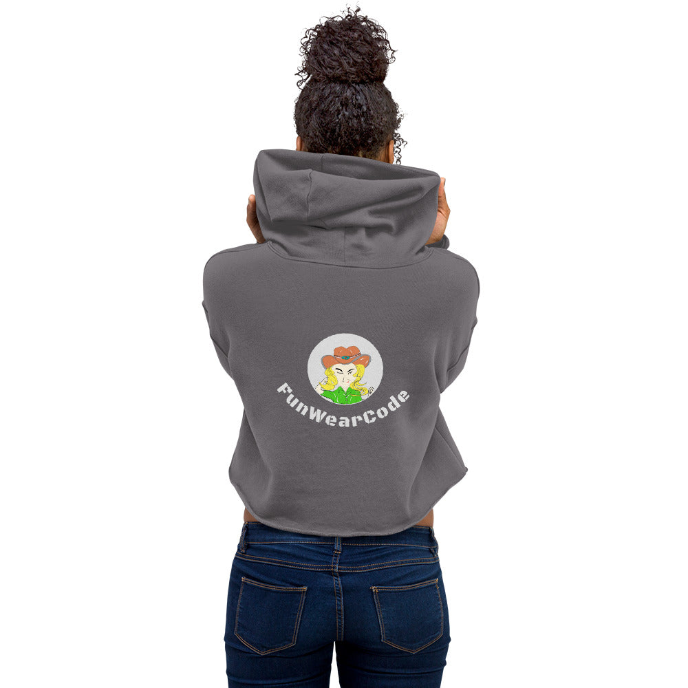 Trendy Cowgirl Crop Hoodie - Classic American Style for Fun-Loving Souls | FunWearCode
